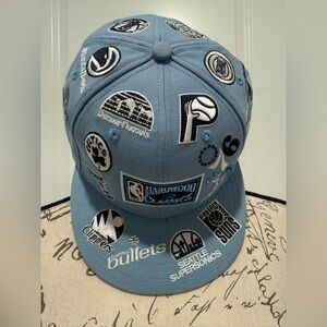 Vintage NBA Hardwood Classics New Era Light Blue 59/50 Fitted Cap